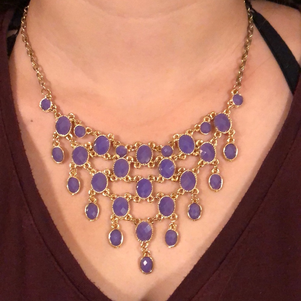 Gold and purple necklace
